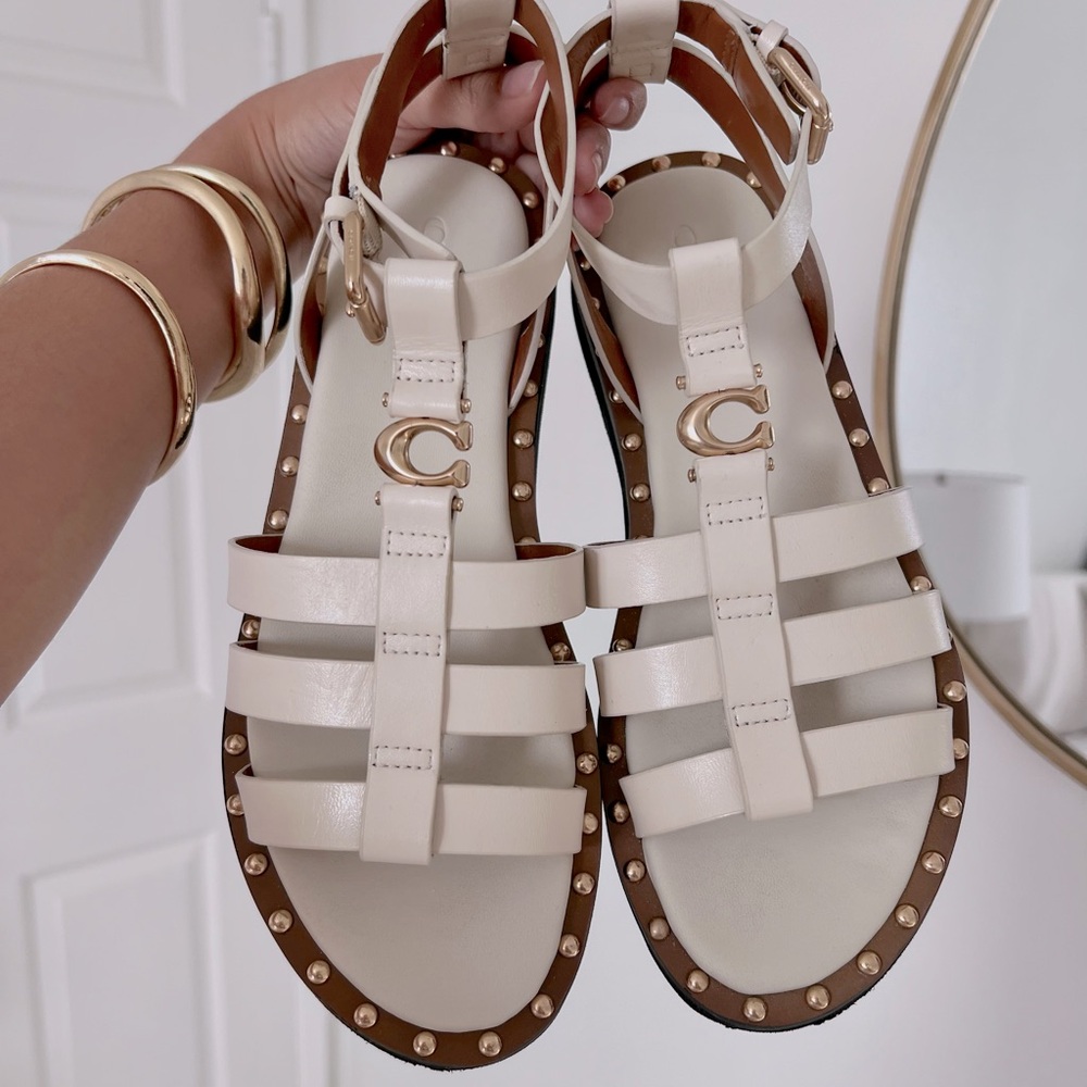 Coach Giselle gladiator sandal - Creme / chalk color